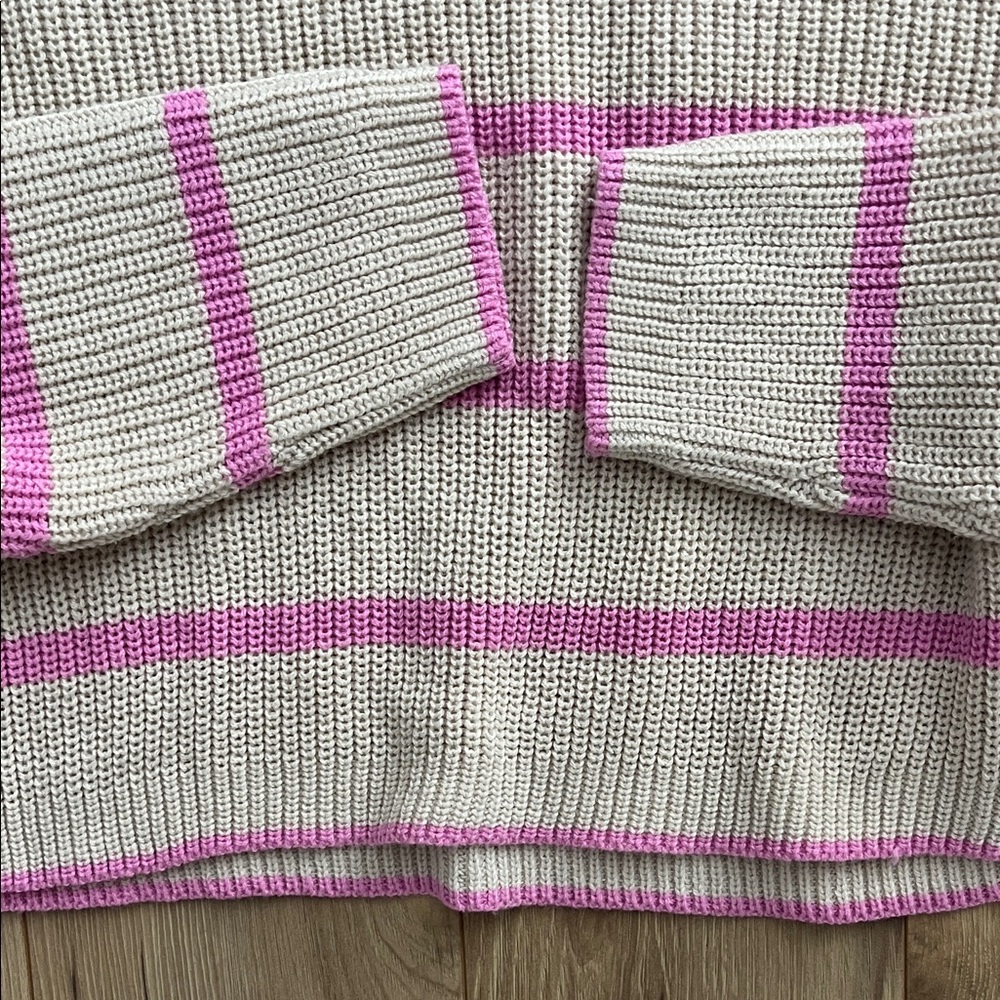 Only Women's Sweater in Cream and Pink - Picture 3 of 5